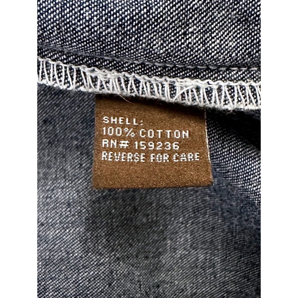 J. McLaughlin Jones Denim Shift Dress Blue Cotton Frayed Hem Short Sleeve Small - Picture 5 of 6